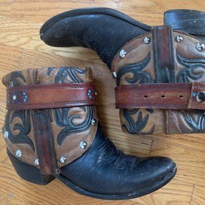 Western Boots, Handcrafted, ladies size 9-9.5